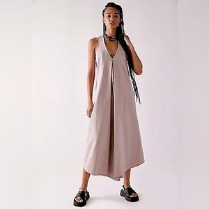 Free People • NWT Mauve Pink Taupe Luisa Midi Maxi Dress Size Large